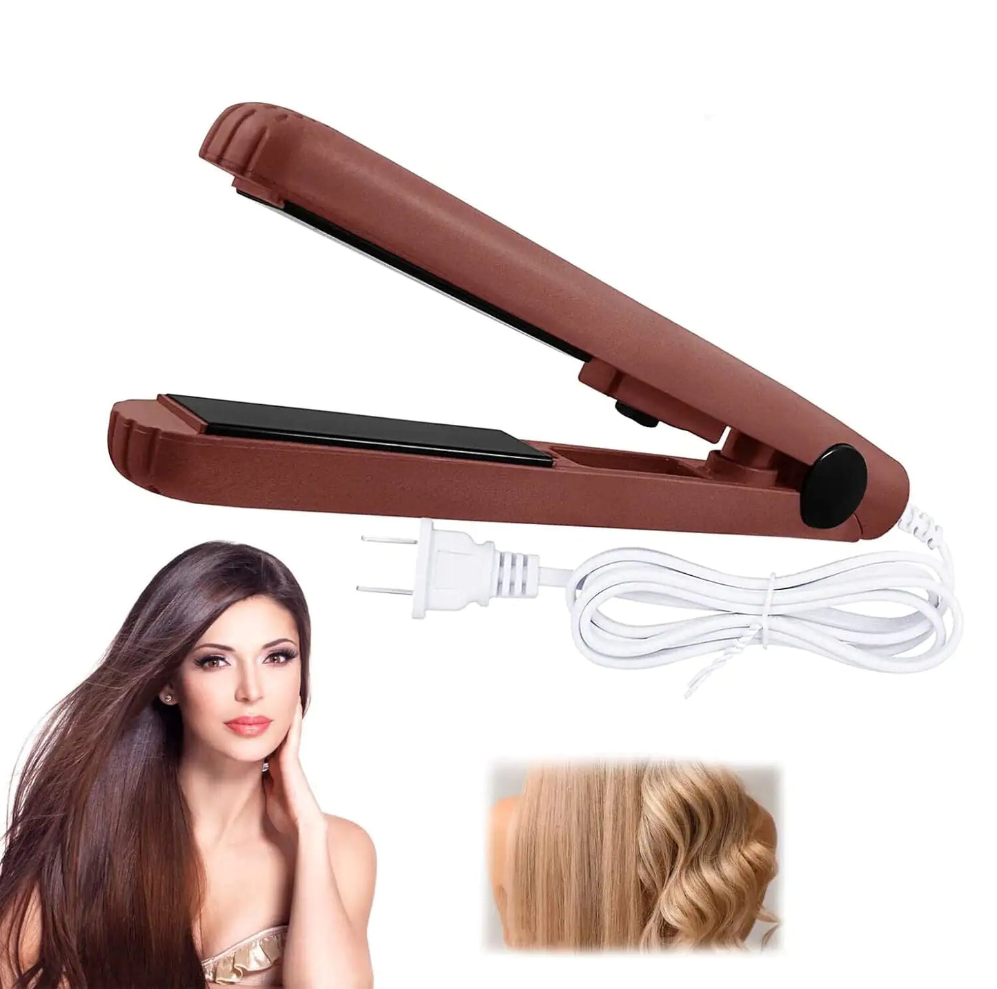 Mini Portable Hair Iron Straightener